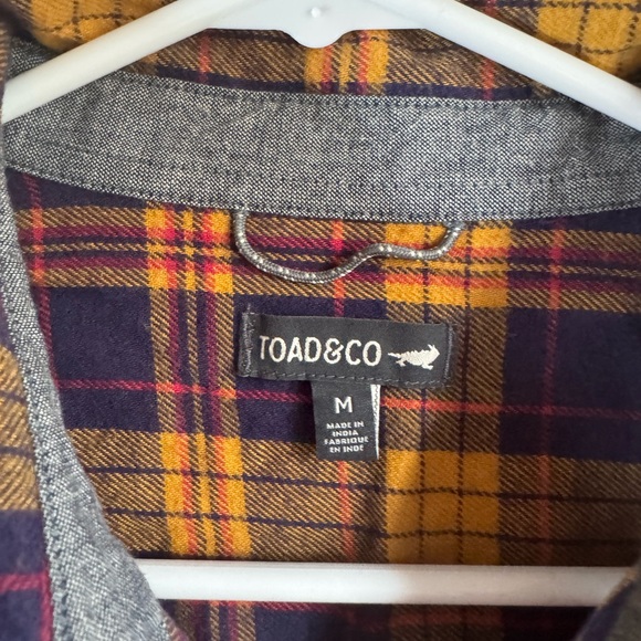 BOGO! Toad & Co. βIndigoβ organic cotton flannel button up - Picture 9 of 12